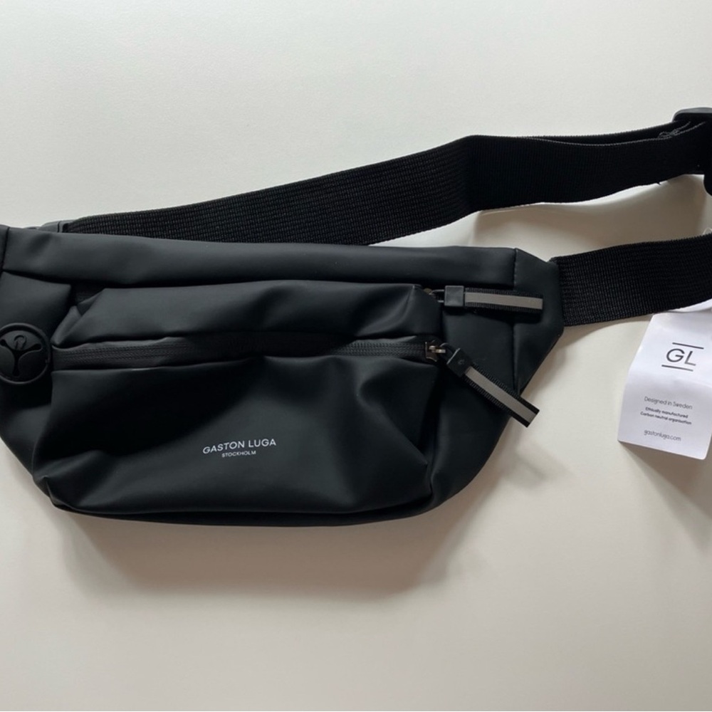 NWT Gaston Luga Spläsh Hip Pack Belt Bag Black